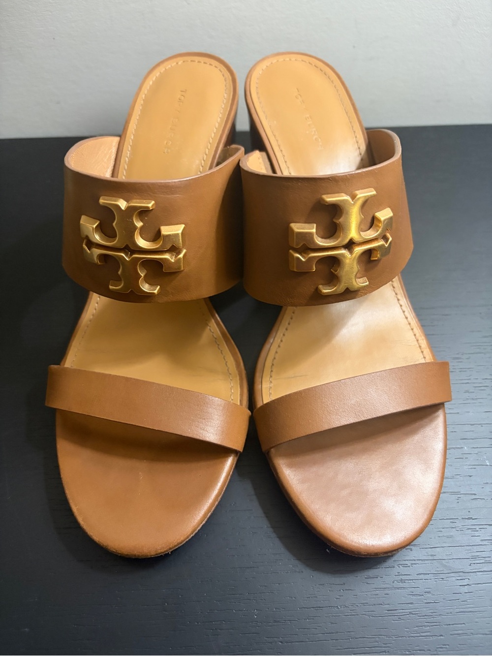 Tory Burch Everly Leather Wedge Sandals
